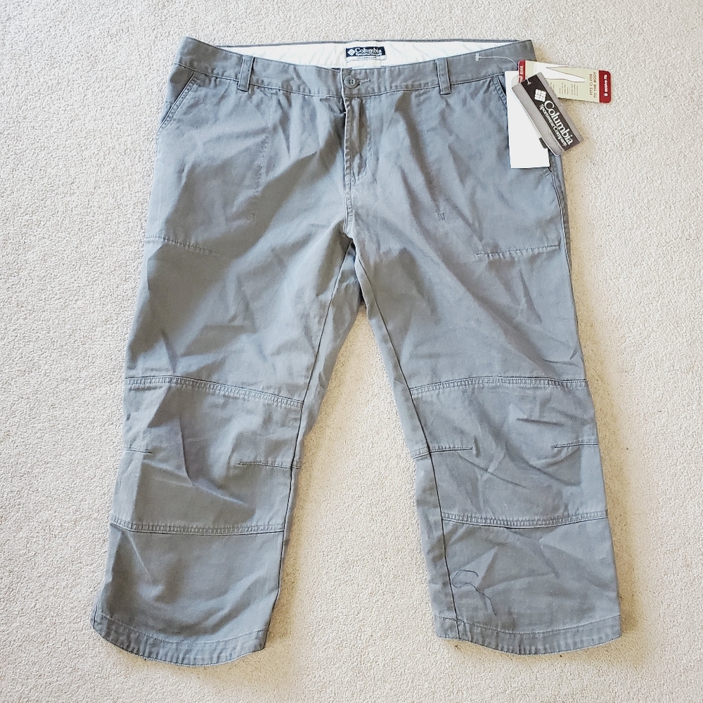NWT Columbia Outdoor Hiking Cabin Mountain Chino Cropped Pants 14